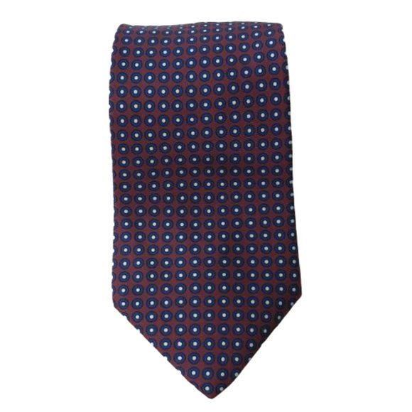 Jos A Bank Executive Collection Red and Blue All Silk 4" Tie - Picture 1 of 7